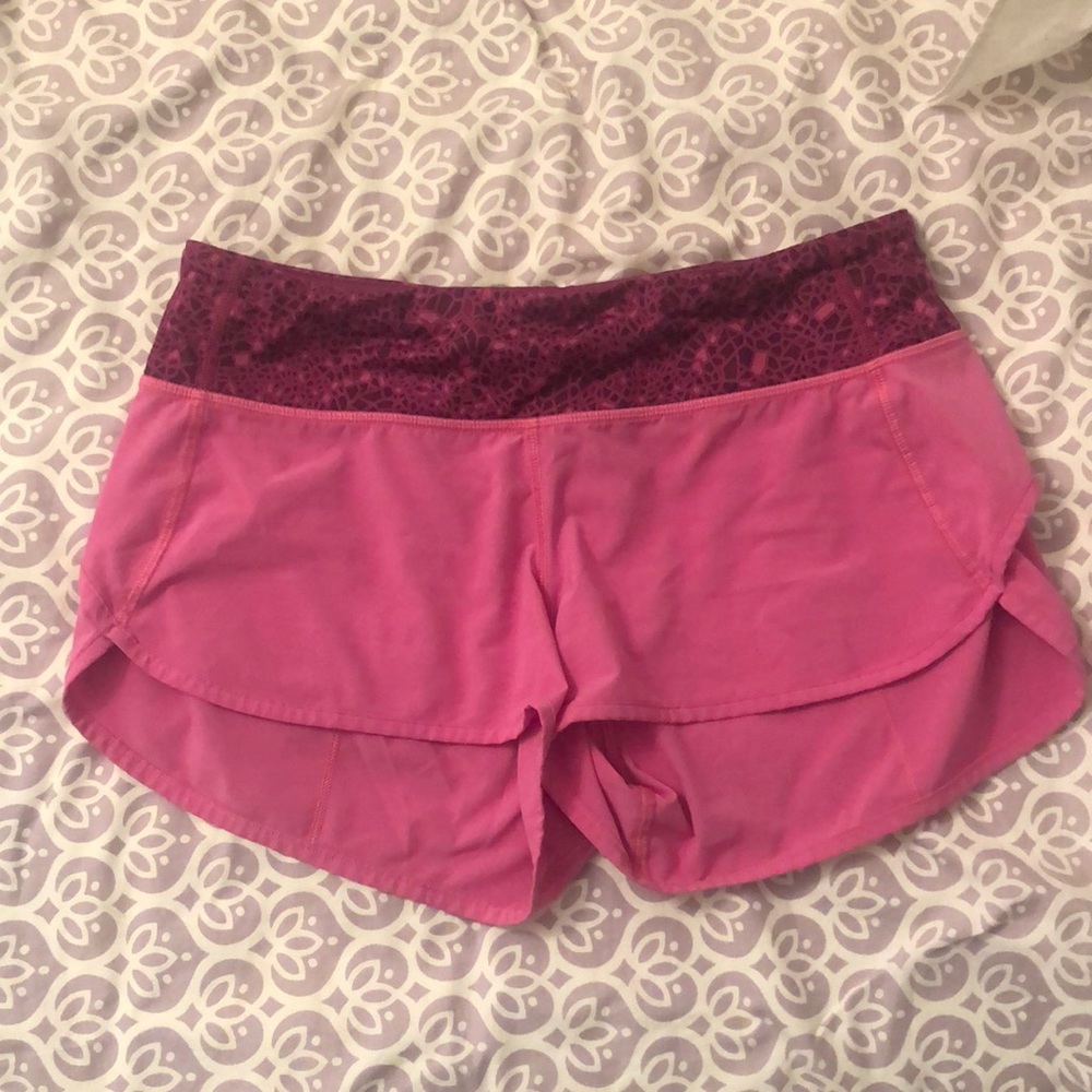 Hot Pink Lululemon Speed Up Shorts